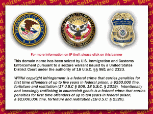 Federal Website Seizure Notice